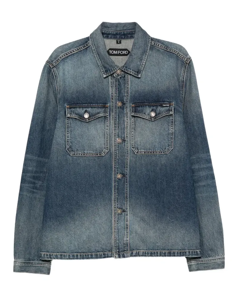 Tom Ford faded denim jacket - Blau Blau