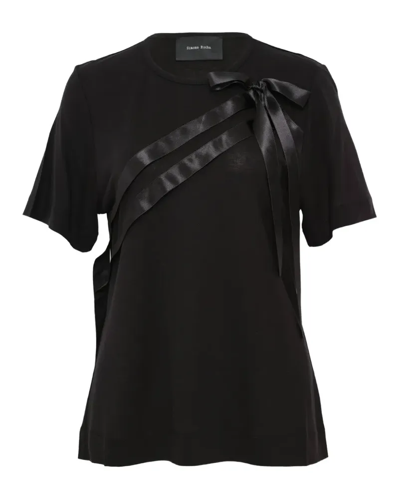Simone Rocha Bow Sash short-sleeves T-shirt - Schwarz Schwarz