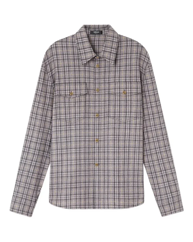 Versace Kariertes Hemd - Violett Violett