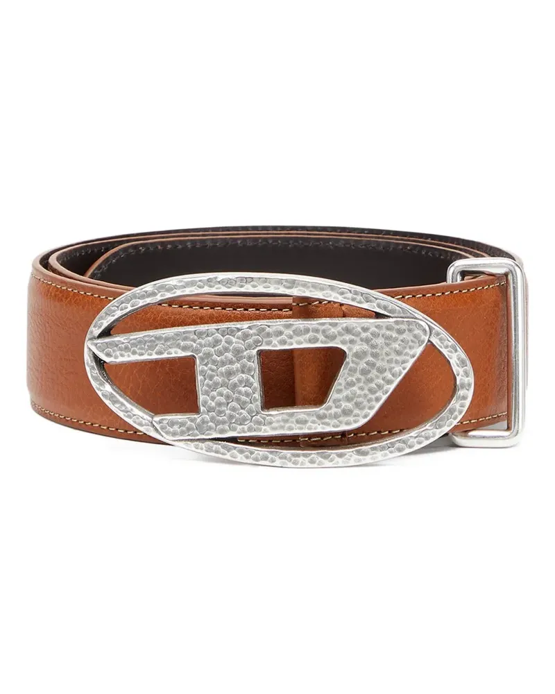 Diesel B-1DR Gürtel mit Logo-Schnalle - Nude Nude