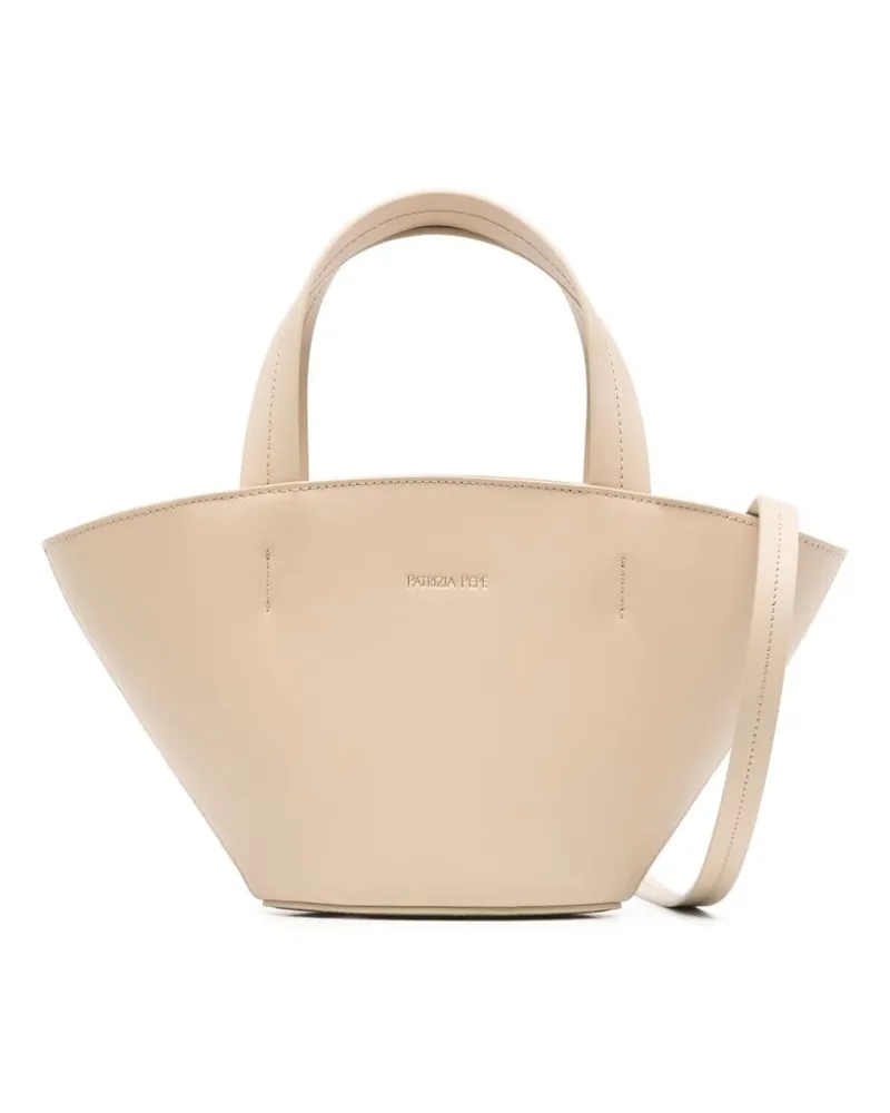 Patrizia Pepe Kleine Minimal City Handtasche Nude