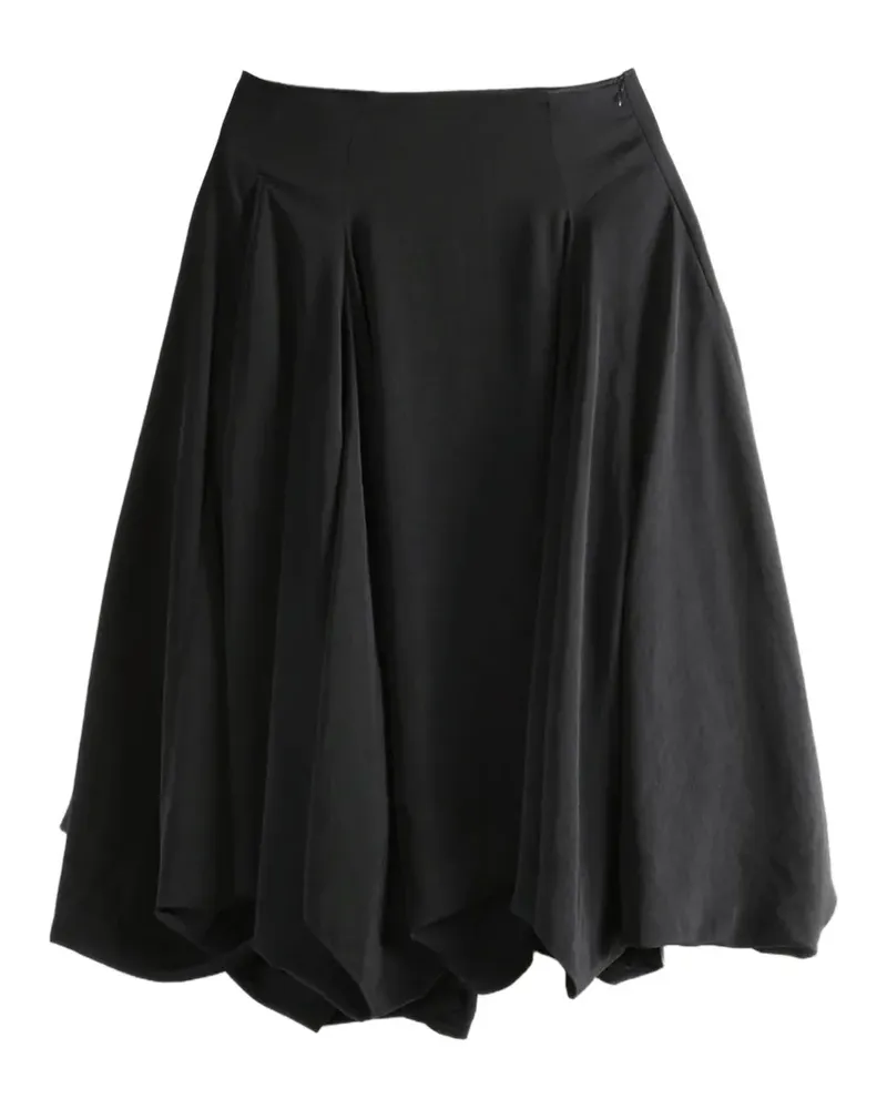 Yohji Yamamoto draped asymmetric skirt - Schwarz Schwarz