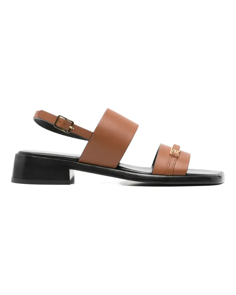 Sergio Rossi logo-plaque buckled sandals - Nude Nude