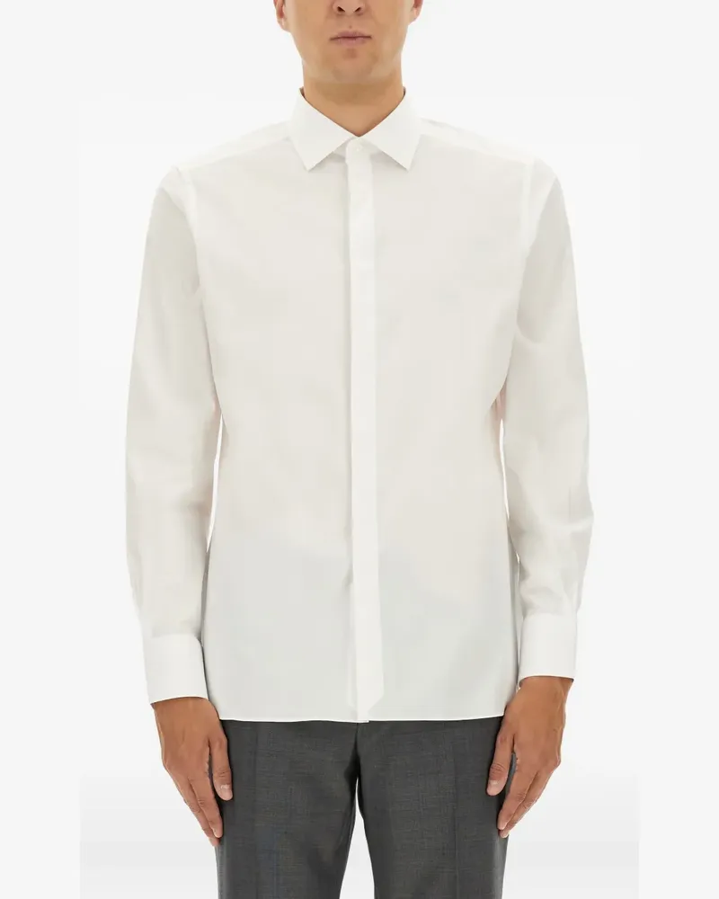 Ermenegildo Zegna Klassisches Hemd - Weiß Weiß