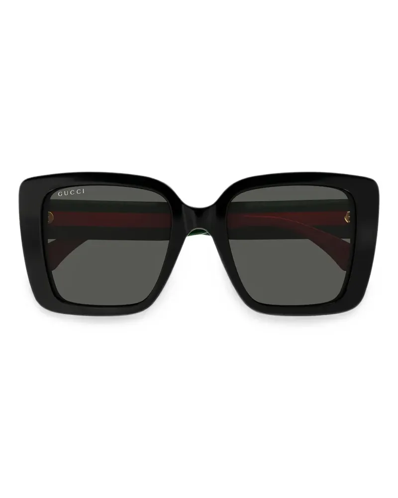 Gucci Web-stripe square-frame sunglasses - Rot Rot