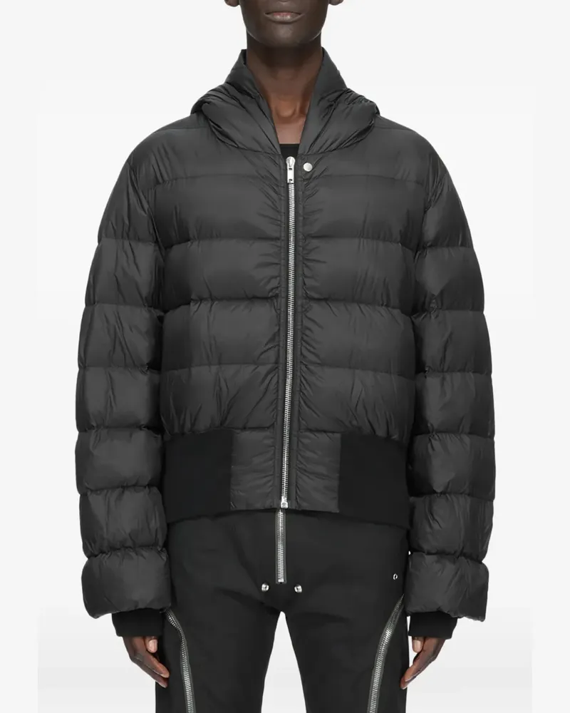 Rick Owens Hooded JKT padded jacket - Schwarz Schwarz