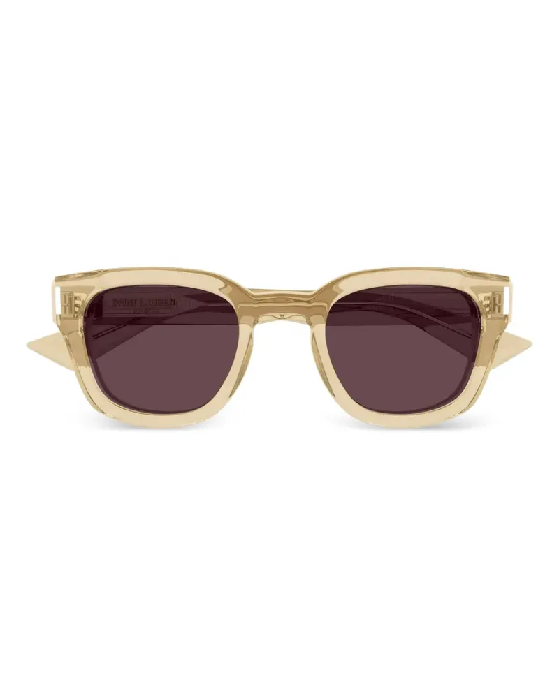 Saint Laurent Geometrische Sonnenbrille - Nude Nude