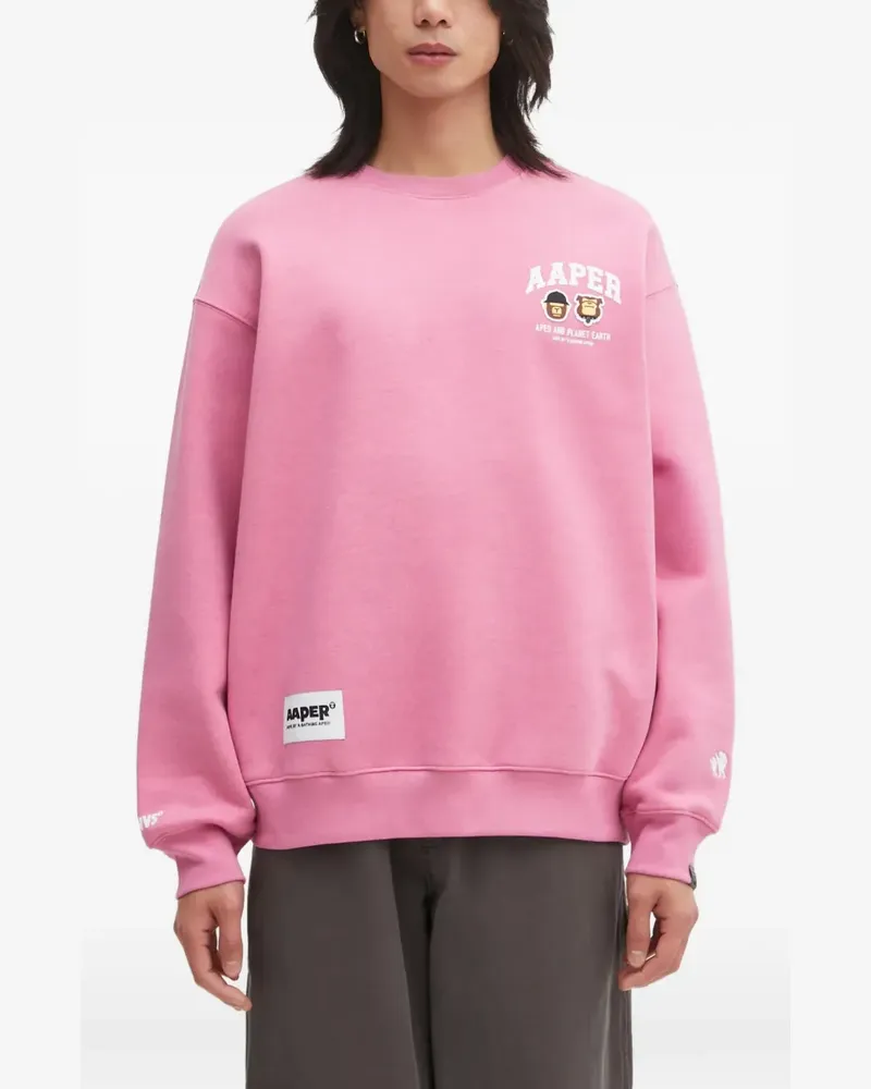 BAPE Sweatshirt mit grafischem Print - Rosa Rosa