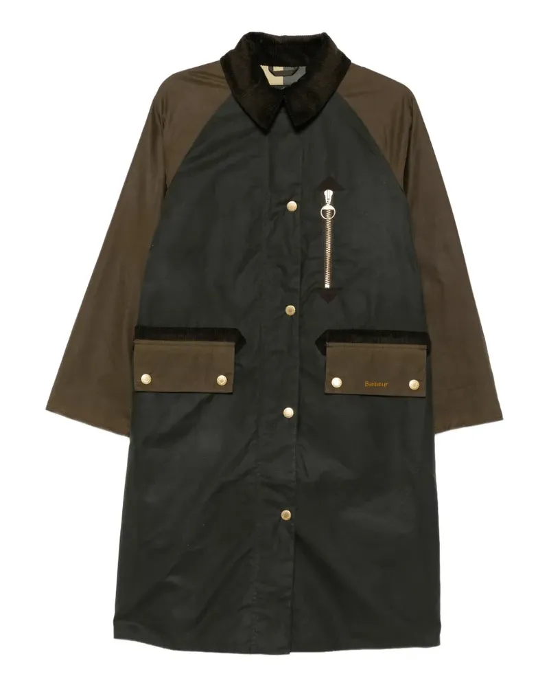 Barbour Jacke in Colour-Block-Optik - Grün Grün
