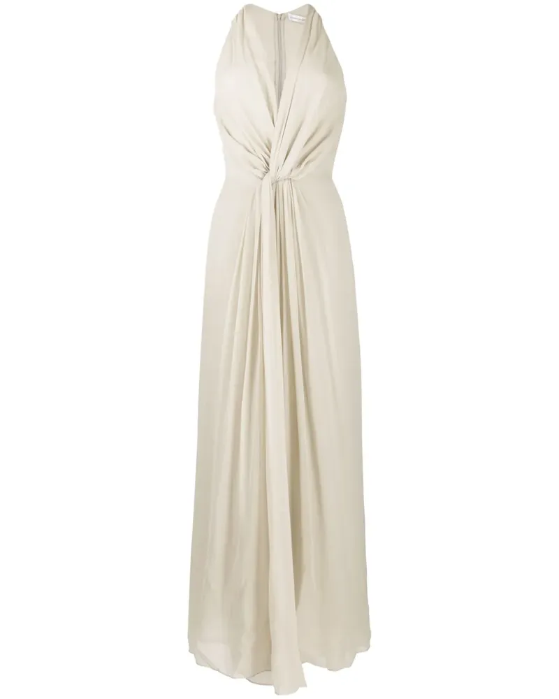 Christopher Esber Langes Seidenkleid mit Knoten - Nude Nude