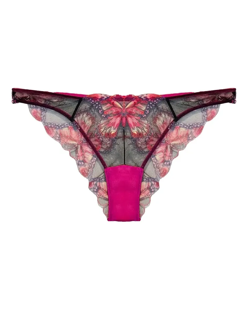 Fleur Du Mal butterfly scalloped briefs - Rosa Rosa