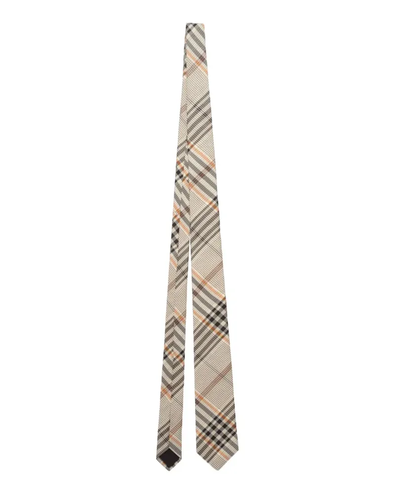 Burberry Krawatte aus Seide mit Check - Nude Nude