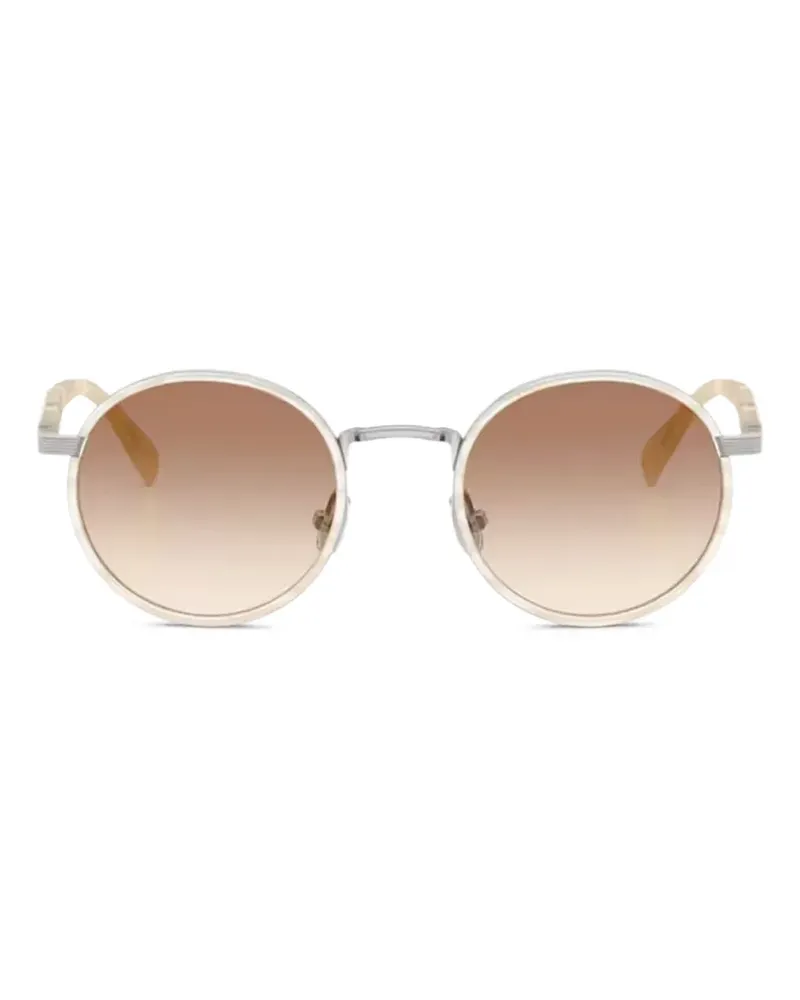 Brunello Cucinelli Runde Tyler Sonnenbrille - Silber Silber