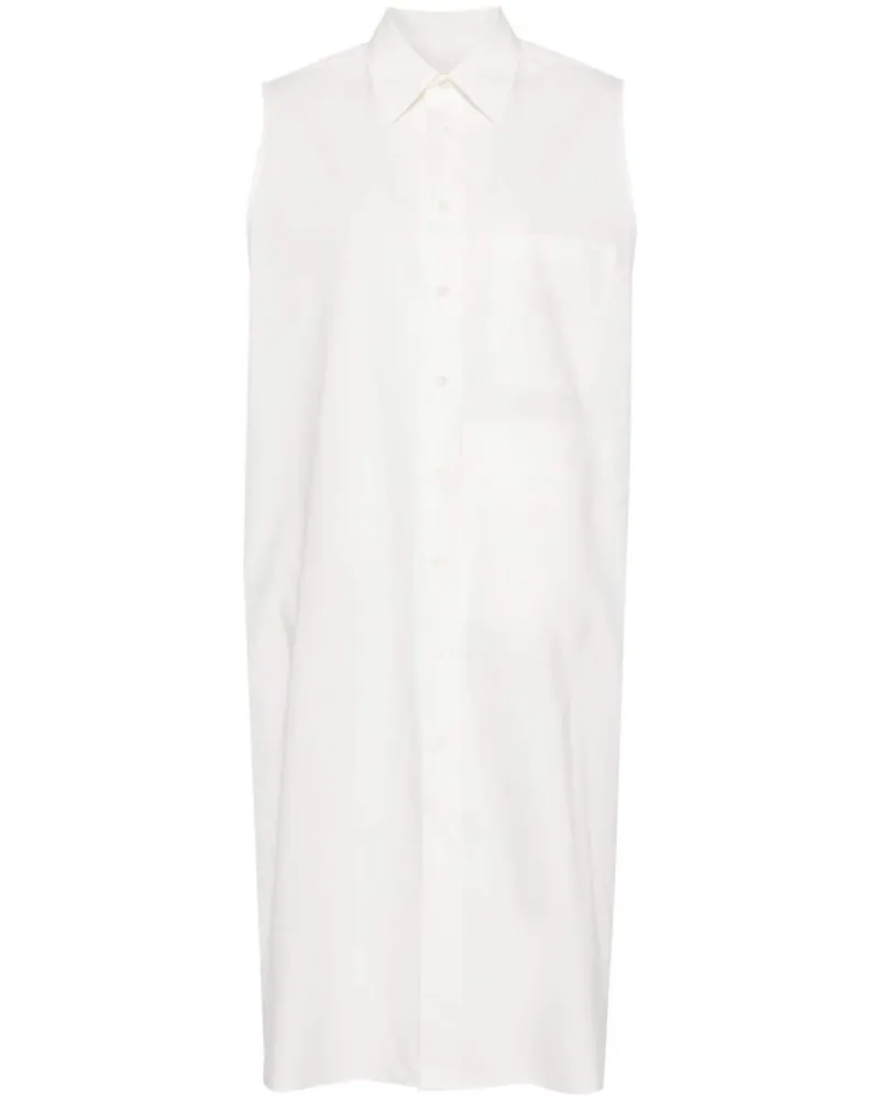 Maison Margiela Popeline-Midikleid - Weiß Weiß
