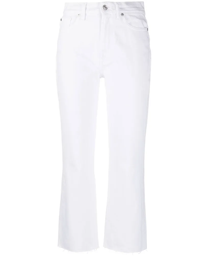 7 for all mankind Halbhohe Cropped-Hose - Weiß Weiß