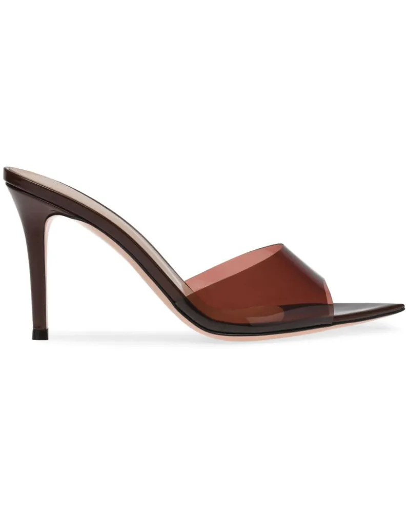 Gianvito Rossi Elle Sandalen mit spitzer Kappe 85mm - Braun Braun