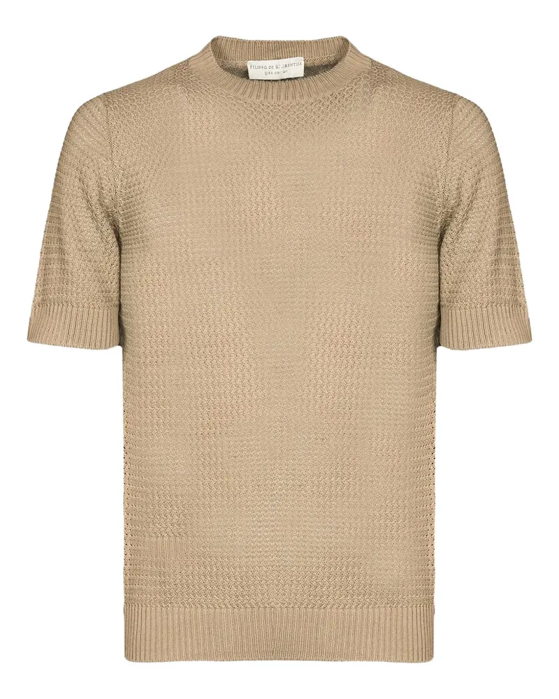 Filippo de Laurentiis Strukturiertes T-Shirt - Nude Nude