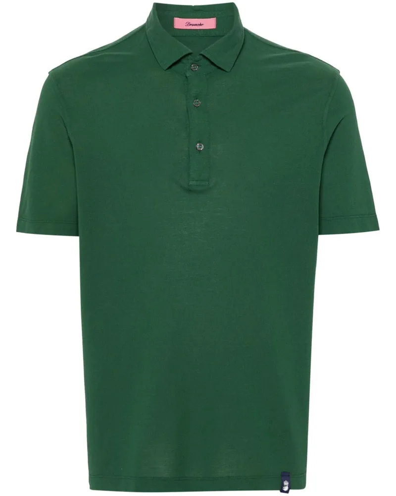 Drumohr  Poloshirt mit Logo-Etikett Grün