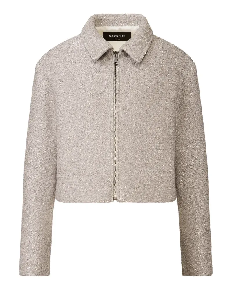 Fabiana Filippi Cropped-Jacke - Grau Grau