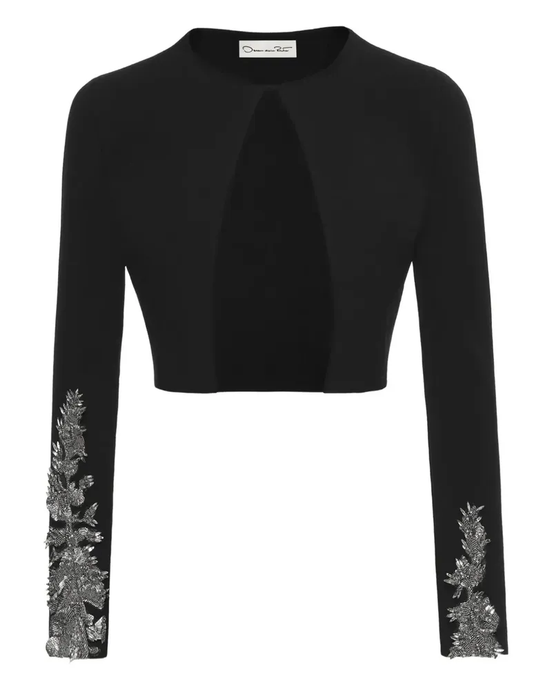 Oscar de la Renta Cardigan mit Pailletten - Schwarz Schwarz