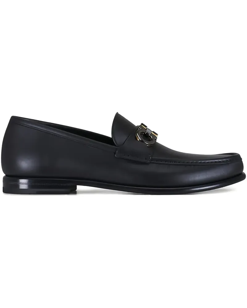 Ferragamo Loafer mit Gancini-Detail - Schwarz Schwarz