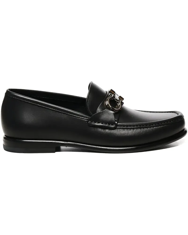 Ferragamo Loafer mit Gancini-Detail - Schwarz Schwarz