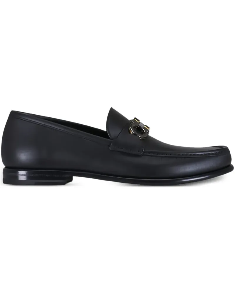 Ferragamo Loafer mit Gancini-Detail - Schwarz Schwarz