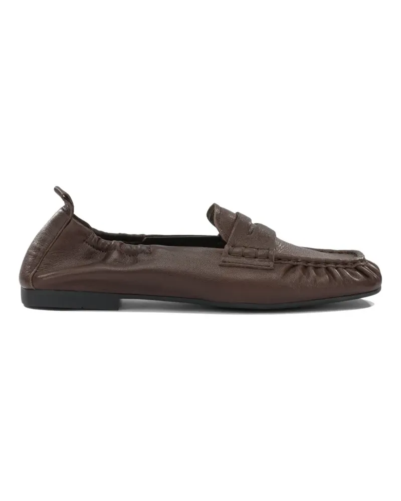 Copenhagen ruched leather loafers - Braun Braun