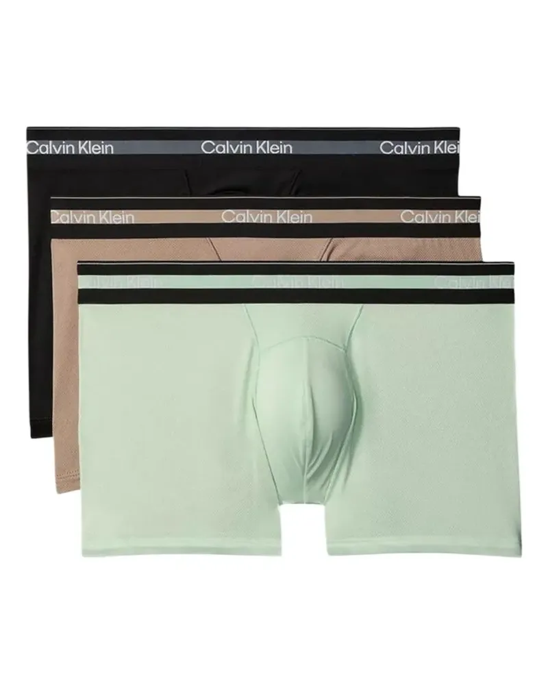 Calvin Klein logo-waistband boxers (set of three) - Grün Grün