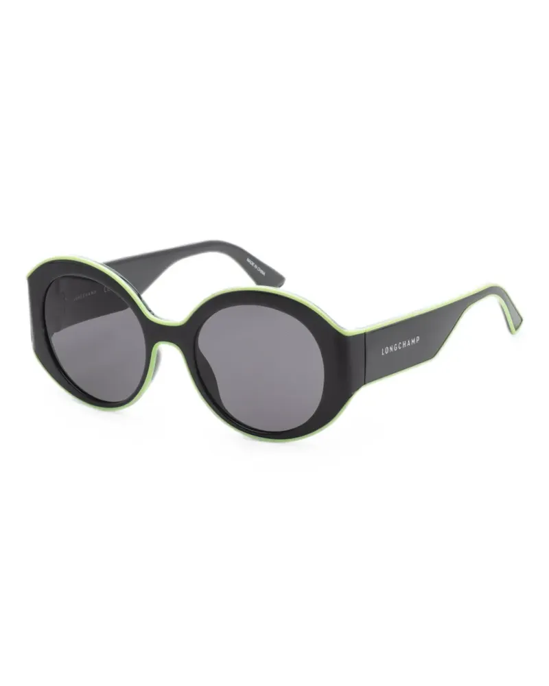 Longchamp Sonnenbrille mit rundem Gestell - Schwarz Schwarz