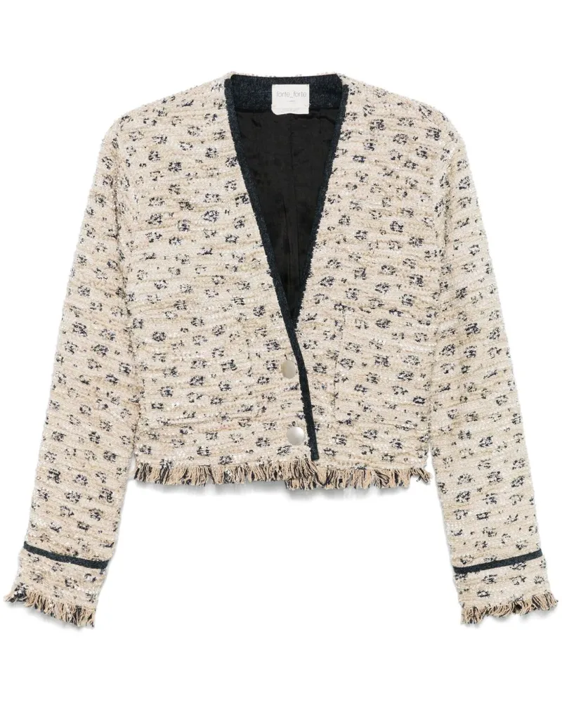 forte_forte Jacke aus Tweed - Nude Nude