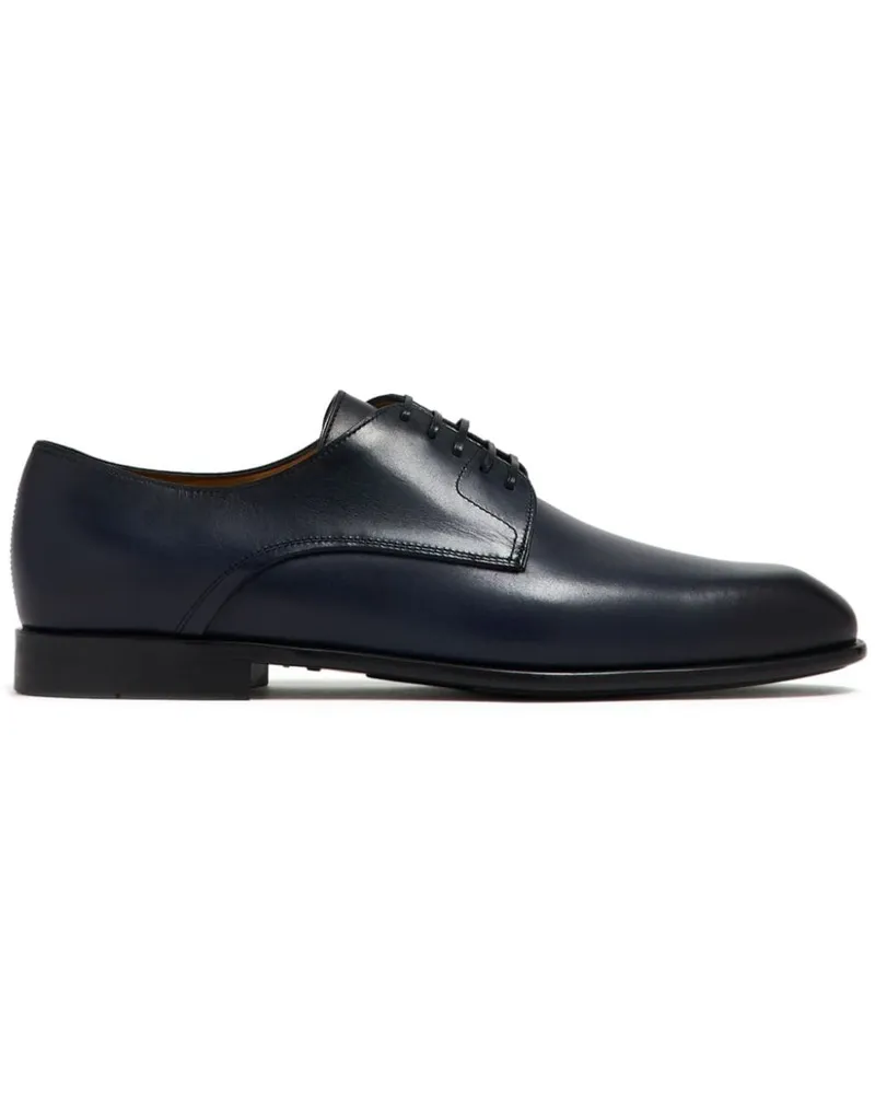 Ferragamo Derby-Schuhe aus poliertem Leder - Blau Blau