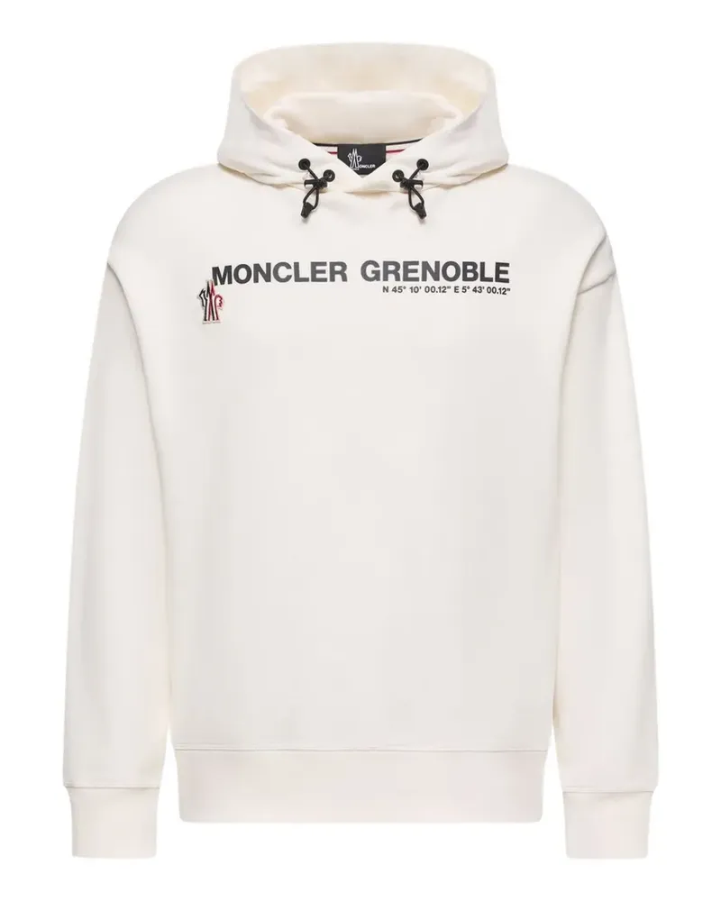 Moncler Hoodie mit Logo-Print - Weiß Weiß