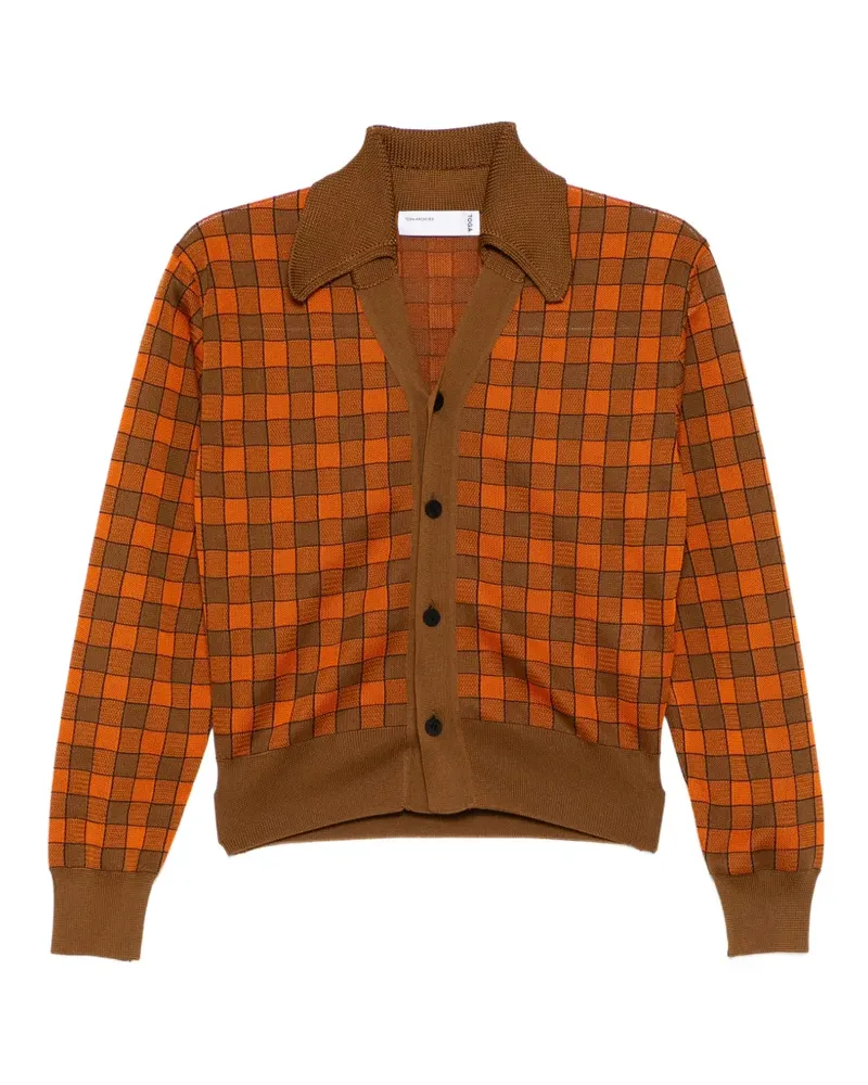 Toga Karierter Cardigan - Braun Braun