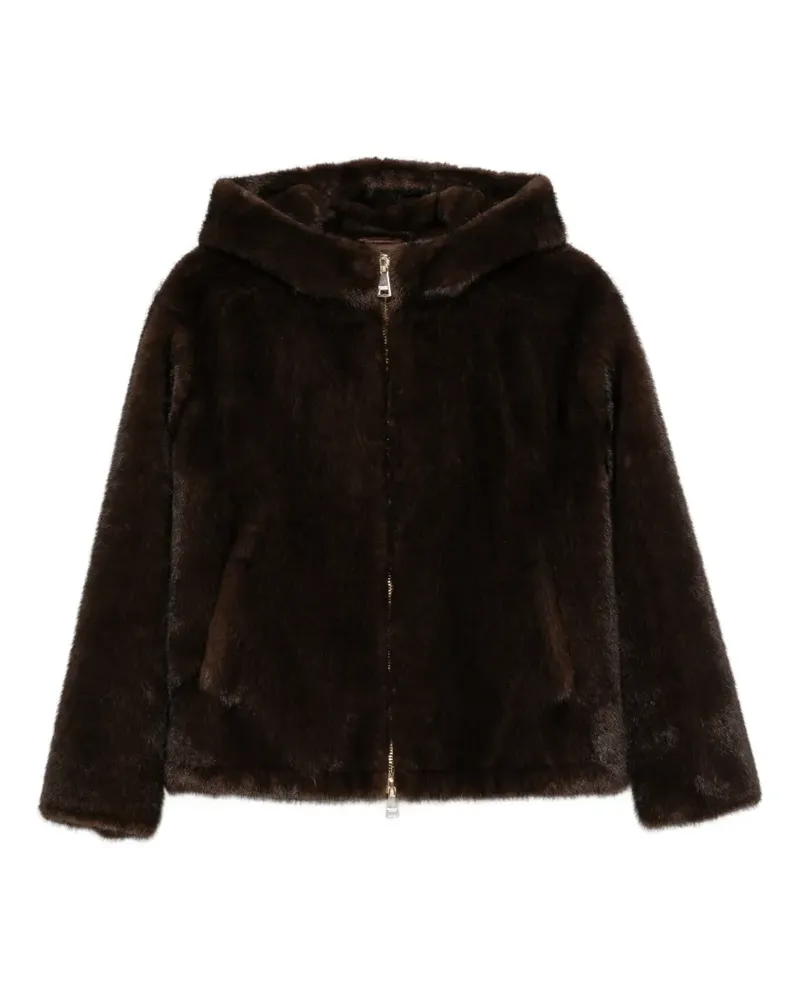 Ermanno Scervino Kapuzenjacke mit Reißverschluss - Braun Braun