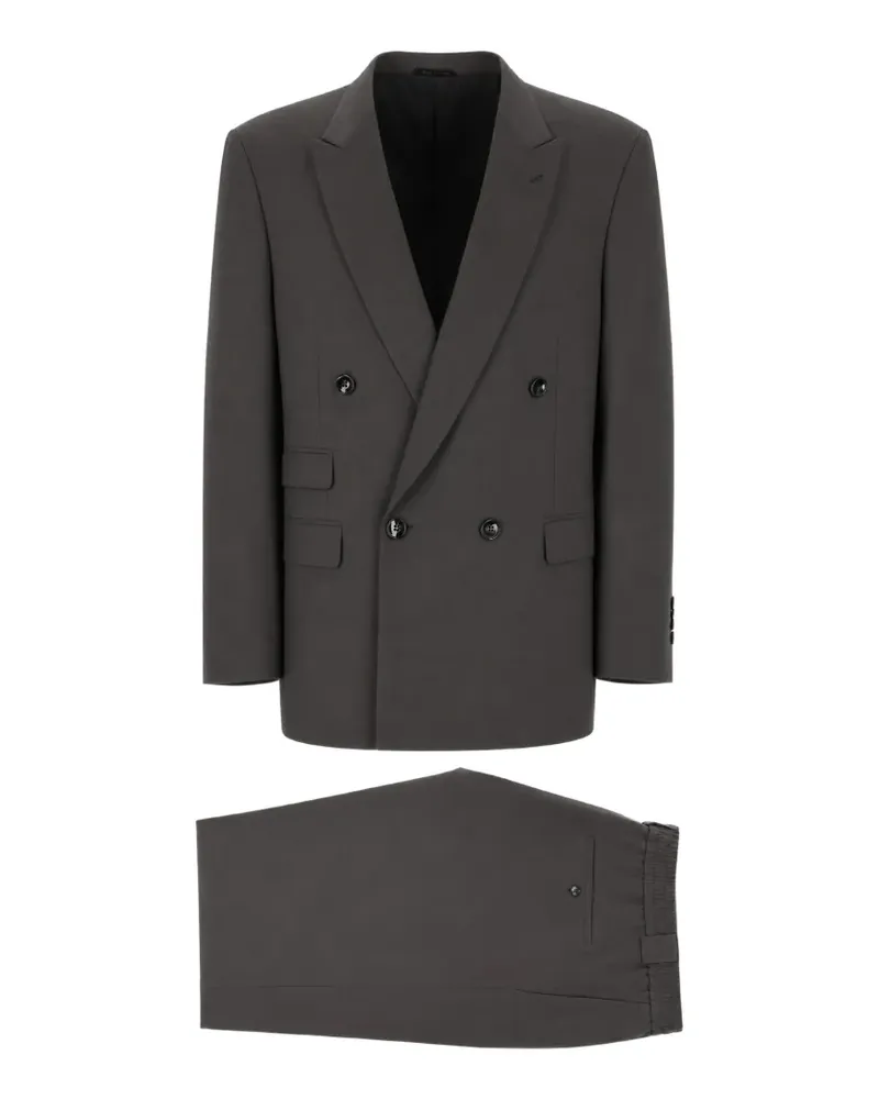 Giorgio Armani Doppelreihiger Anzug - Grau Grau