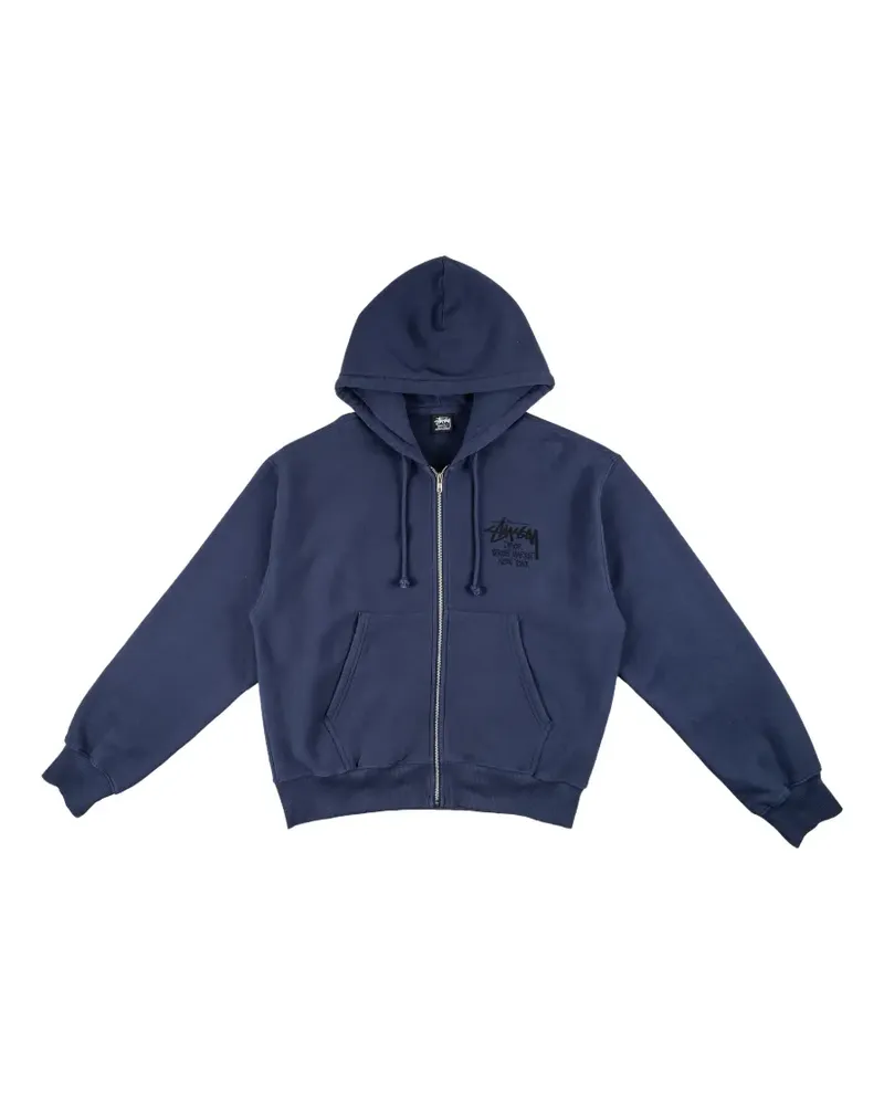 Stüssy x Dover Street Market zip-up hoodie - Blau Blau