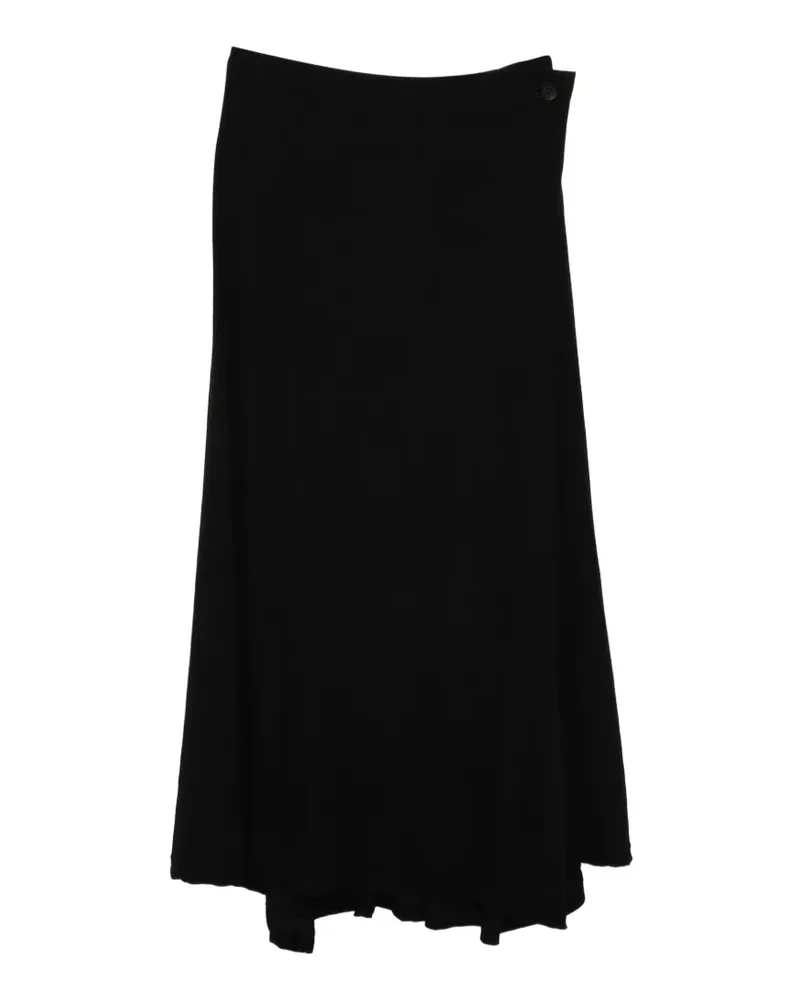 Yohji Yamamoto cotton maxi skirt - Schwarz Schwarz
