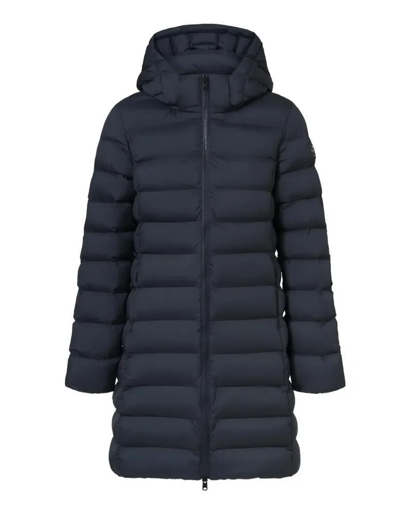 ECOALF Cronulla hooded single-breasted coat - Blau Blau