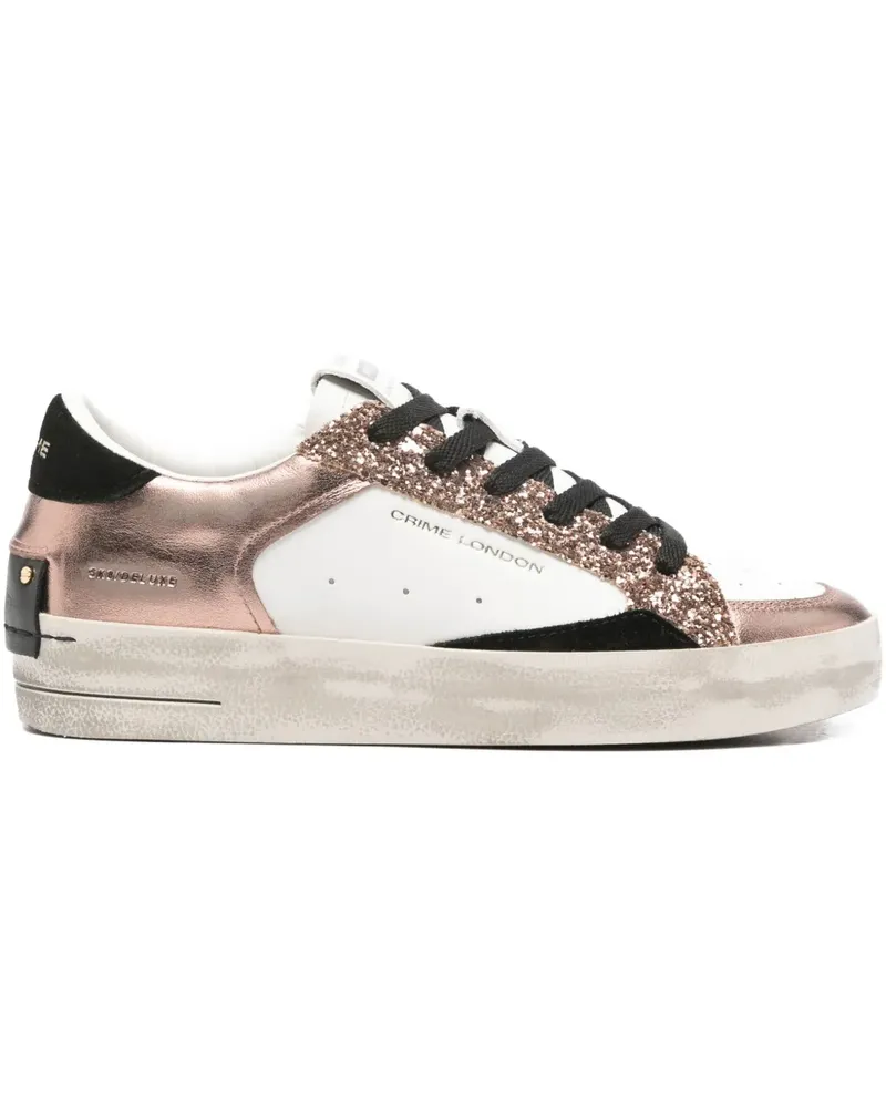 Crime SK8 Deluxe glitter panel sneakers - Weiß Weiß