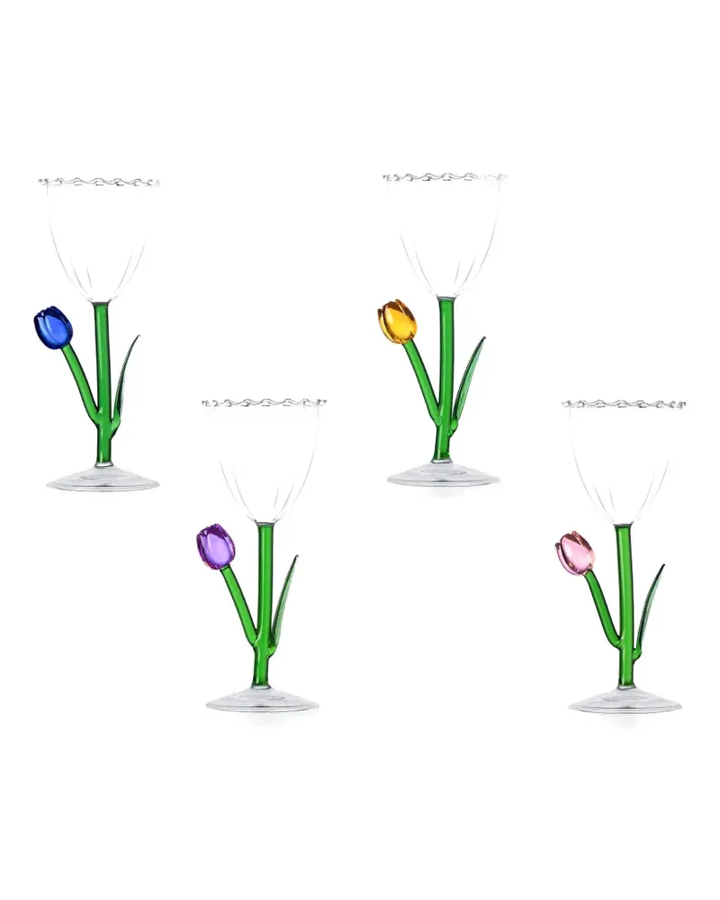Ichendorf Milano Botanica Optical stemmed glasses (set of four) - Weiß Weiß