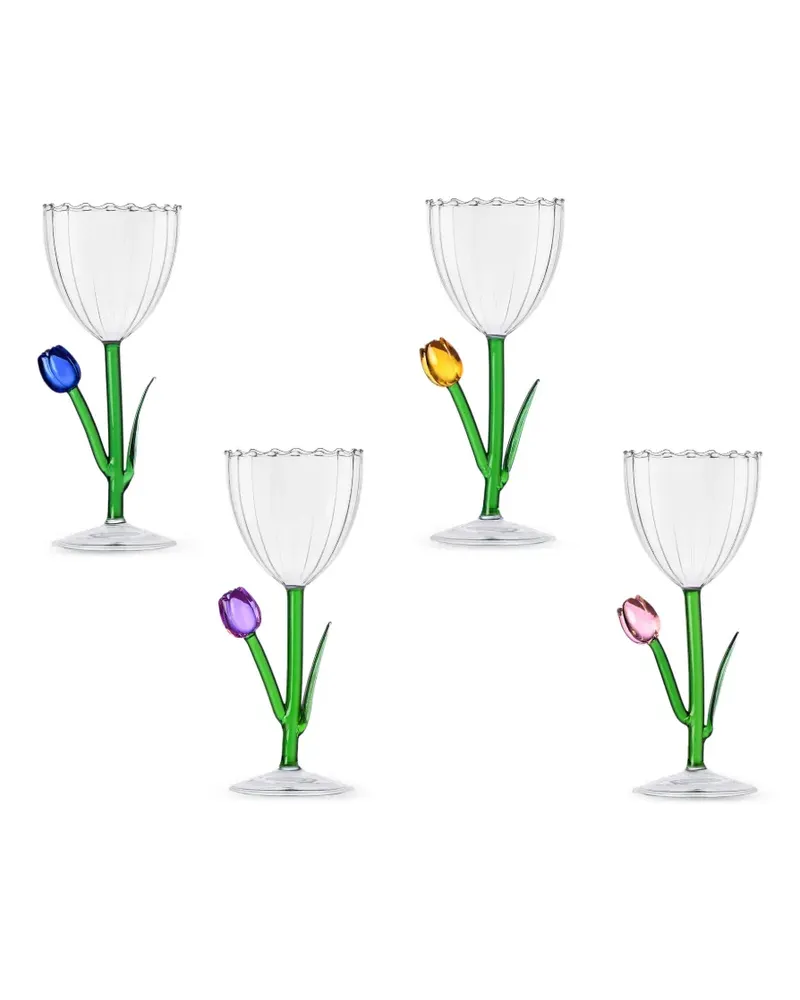 Ichendorf Milano Botanica Optical stemmed glasses (set of four) - Weiß Weiß