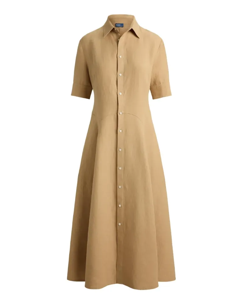 Ralph Lauren Geknöpftes Maxikleid - Nude Nude