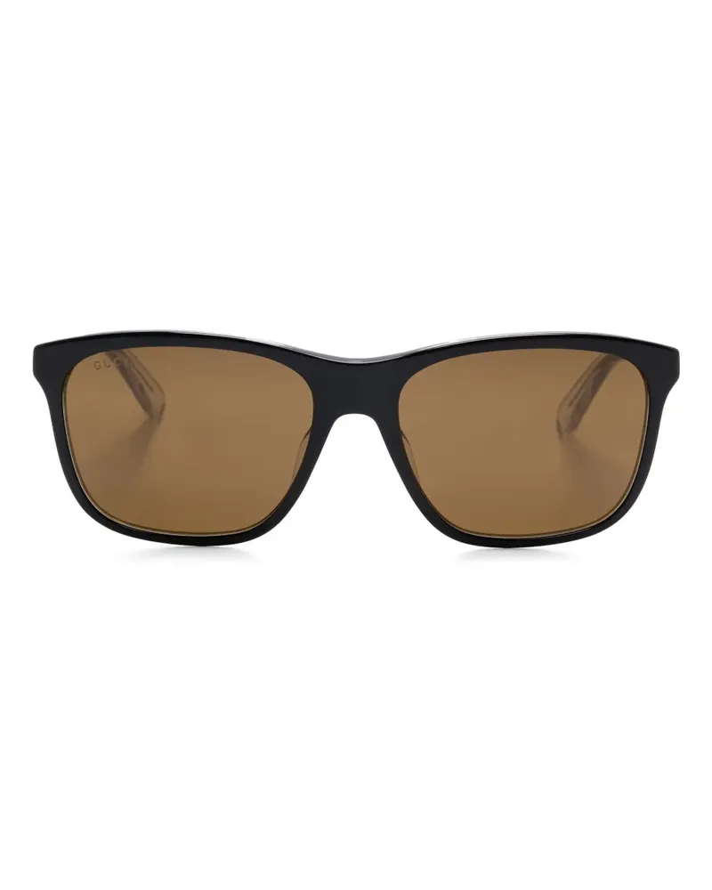 Gucci Sonnenbrille mit eckigem Gestell - Weiß Weiß