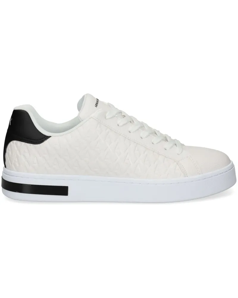 Armani Exchange Sneakers mit gestepptem Detail - Weiß Weiß