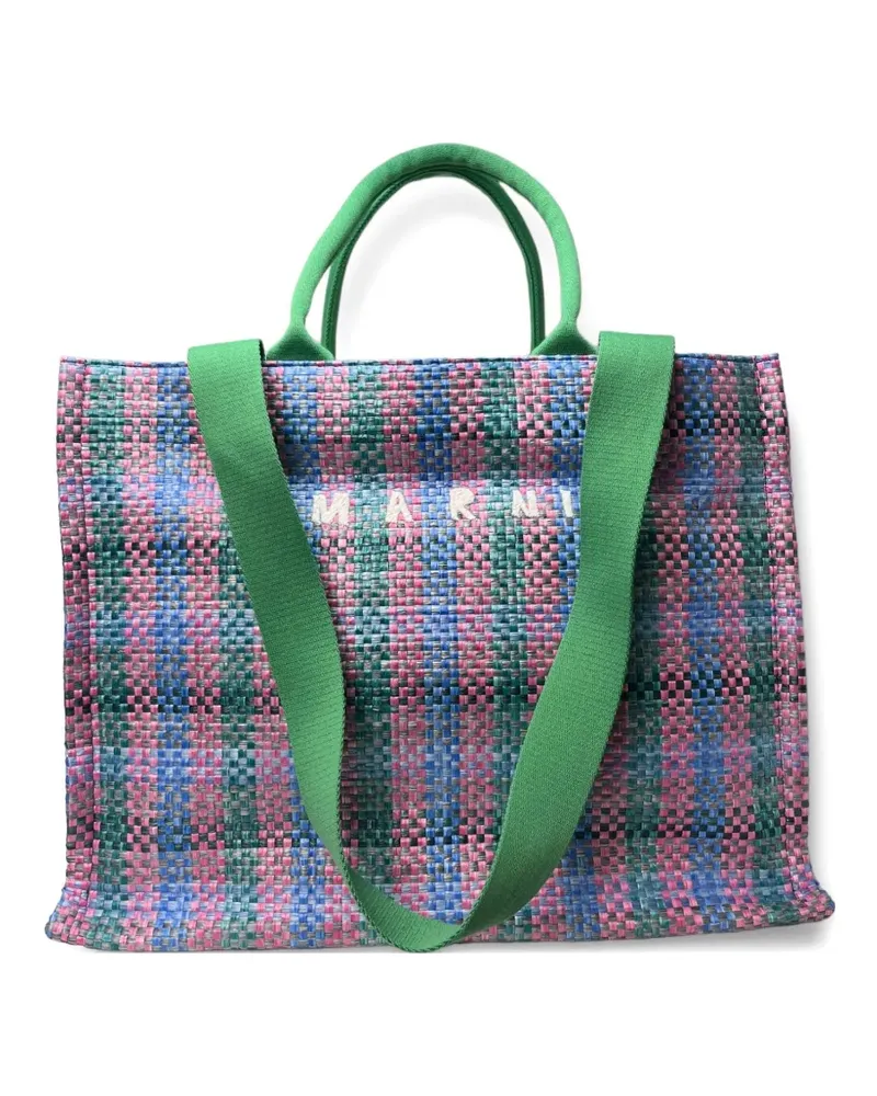 Marni Gewebter Shopper - Grün Grün