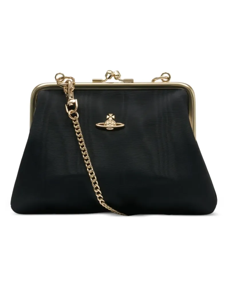 Vivienne Westwood Granny Frame Purse Clutch mit abnehmbarem Riemen - Schwarz Schwarz