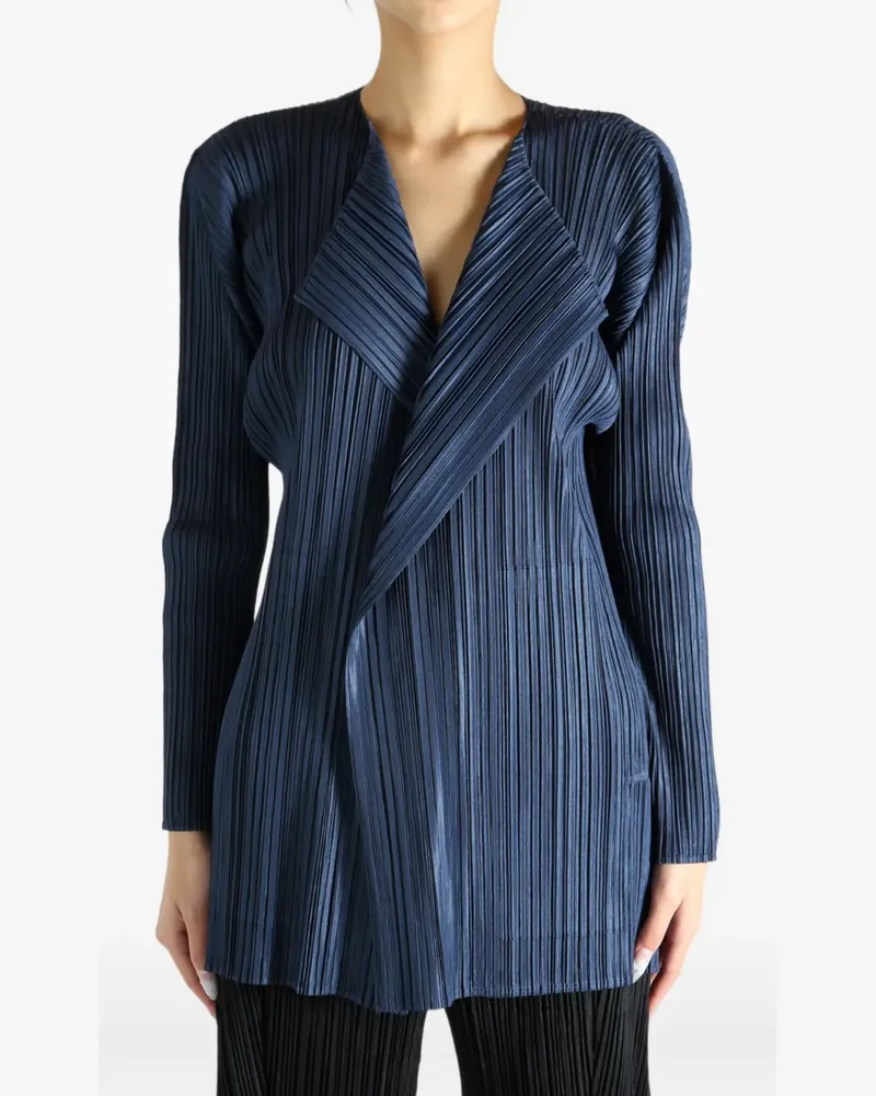 Issey Miyake PP58JA282 Mantel mit Falten - Blau Blau