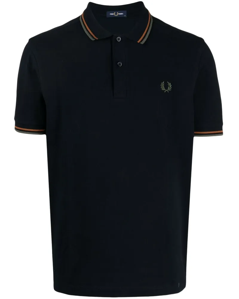 Fred Perry Poloshirt mit Streifendetails - Blau Blau