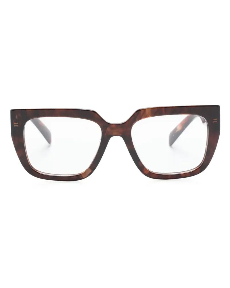 Prada Eckige Brille in Schildpattoptik - Braun Braun